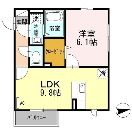 Kコート前原の物件間取画像